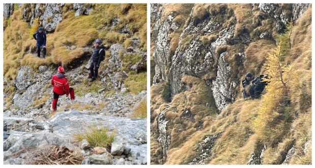 Doi turiști au rămas blocați în masivul Bucegi noaptea trecută, în ploaie și la temperaturi de minus 5 grade. Au fost găsiți azi de salvatori