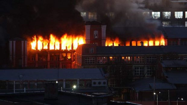 Incendiu de amploare lângă Moscova, la o uzină unde se fac sisteme hidraulice pentru echipamente militare