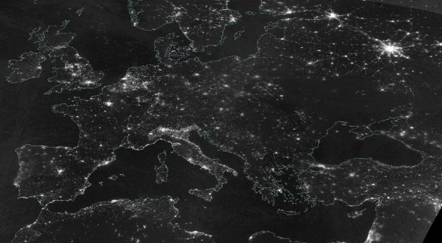 Bezna din Ucraina se vede din satelit. Imagine realizată de sateliții NASA