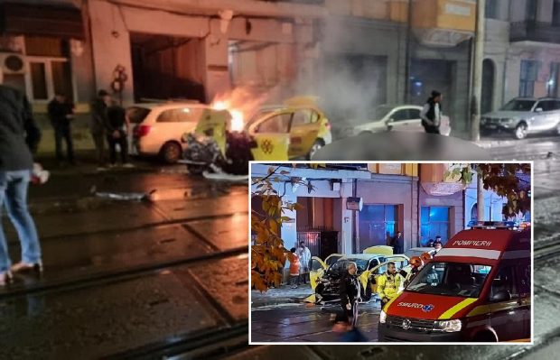 Un taximetrist mort, patru clienți grav răniți, într-un accident cu un autobuz STB, pe Bulevardul Regina Maria din București