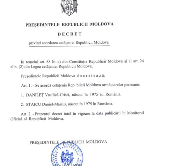 Exclus din magistratura din România, fostul judecător Cristi Danileț a primit cetățenia Republicii Moldova