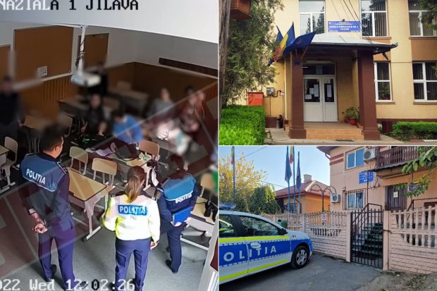 Cazul percheziţiilor din Şcoala nr. 1 Jilava, la fața locului. „Se vine cu bricege la școală”