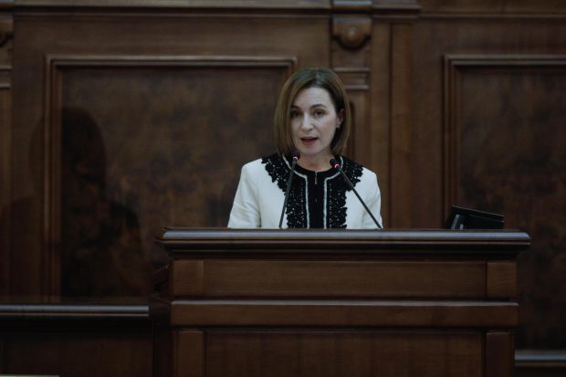 Maia Sandu, în Senatul României, despre război: ”Suntem cu toţii în pericol. Pentru Rusia nu există nici reguli, nici limite”
