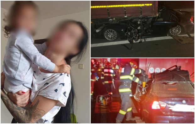 Loredana a murit în BMW-ul strivit sub un TIR, lângă Dumbrava, în Timiș. Tânăra mămică avea 25 de ani și ar fi intrat intenționat în camion