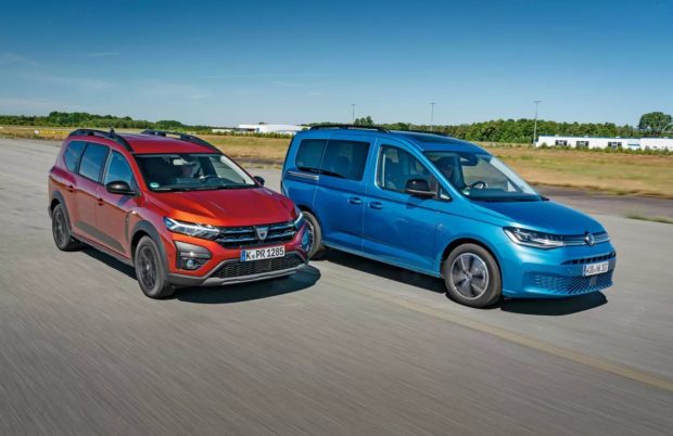 Nu sunt sportive, dar sunt de top pentru pasageri: VW Caddy 1,5 TSI versus Dacia Jogger TCe 110
