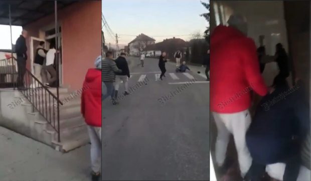 Bătaie cu pari și lopeți în Primăria Șieuț din Bistrița-Năsăud. Cinci oameni au fost reținuți  | VIDEO