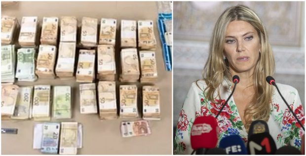 Poliția belgiană publică o imagine cu stivele de bani găsite la Eva Kaili, în urma perchezițiilor