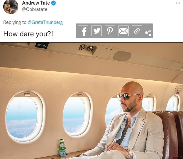 Andrew Tate, umilit de Greta Thunberg într-un schimb de replici pe Twitter, înainte de perchezițiile din România care l-au vizat pe milionarul britanic