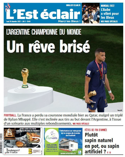 „Messi, piciorul lui Dumnezeu”. Primele pagini ale ziarelor după triumful Argentinei în finala Cupei Mondiale