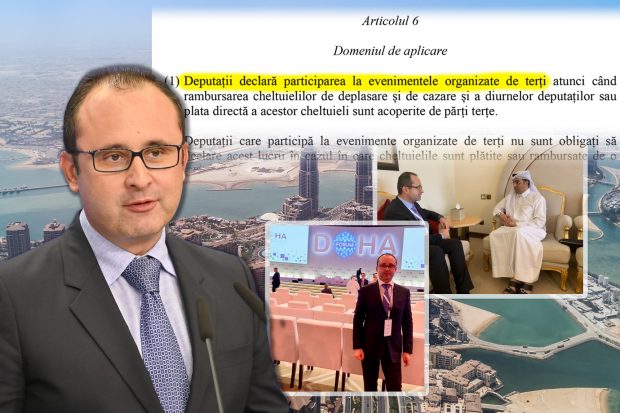Bușoi a ascuns în acte că a fost finanțat de Qatar. Întrebat de Libertatea, Parlamentul European a confirmat obligația: „Parlamentarii își declară deplasările plătite de terți”