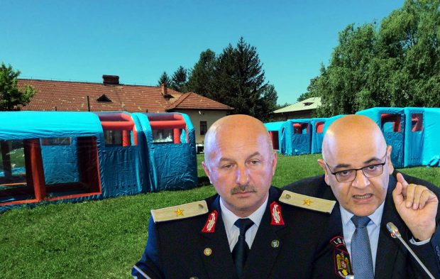 Arafat a cumpărat în pandemie 82 de camere de izolare, care arată ca locurile de joacă gonflabile din mall și au costat 72.000 de euro bucata. „Nu au fost folosite niciodată”