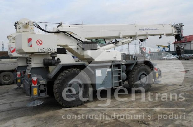 Eugen Trans, partener de încredere în construcții, închiriază utilaje precum automacara de 40 de tone