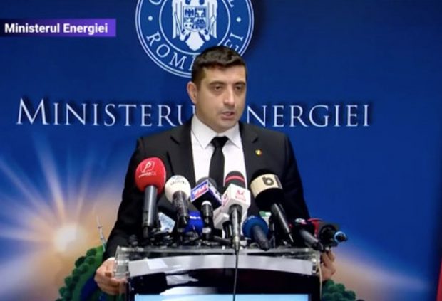 Scandal la Ministerul Energiei. Virgil Popescu a amânat conferința de azi, George Simion a intrat cu forța și a vorbit la pupitrul ministrului
