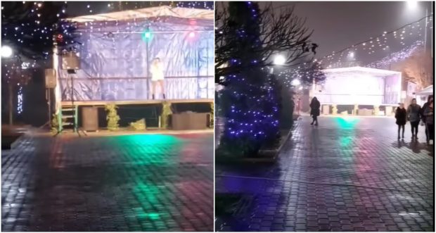 „Hai, Calafat, mâinile sus.” Concert fără spectatori la Târgul de Crăciun din Calafat – VIDEO