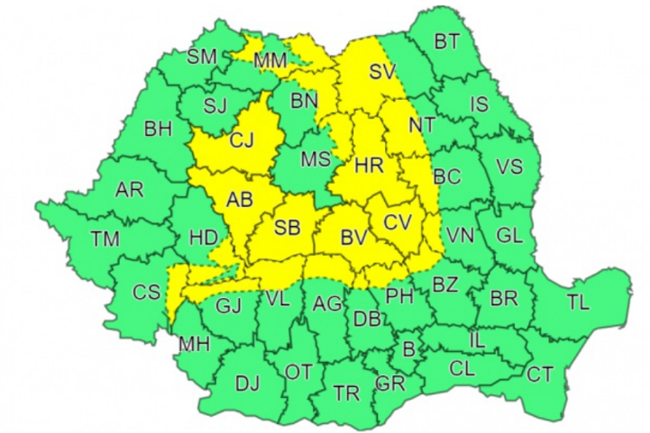 După vremea de primăvară, meteorologii anunță cod galben de viscol. Ce zone sunt vizate