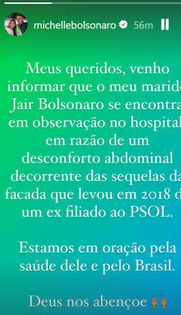 Fostul președinte Jair Bolsonaro a fost internat la un spital din SUA. Anunțul a fost făcut de soția sa pe Instagram