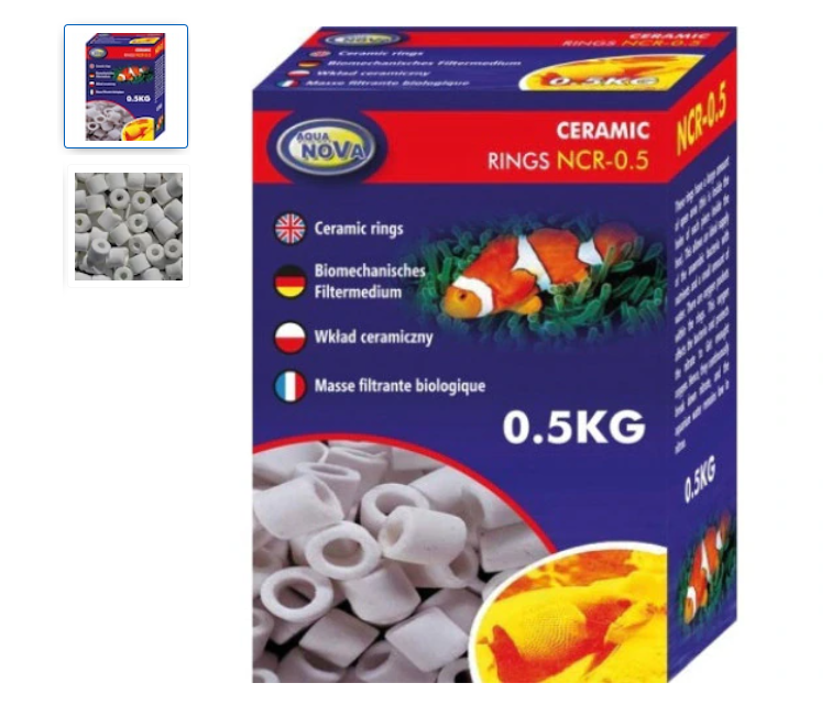 Acvariu cu pești – tot ce ai nevoie pentru un acvariu ideal - Pietriş ceramic pentru acvariu Aqua Nova Bio, cilindric