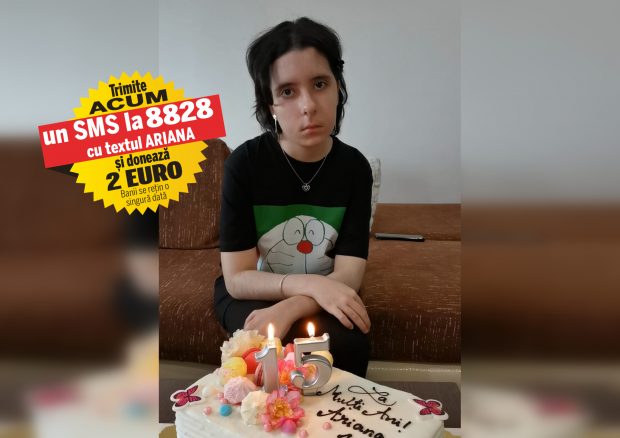 Bolnavă de cancer cerebral, Ariana poate fi salvată dacă este operată în Germania. Fata, care a surzit și căreia mușchii feței i-au căzut din cauza bolii, are nevoie de 70.000 de euro