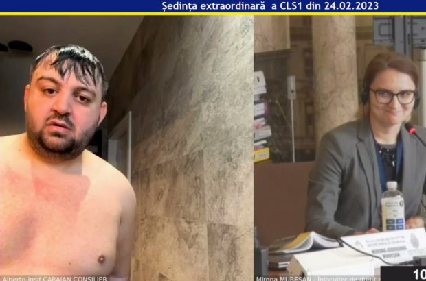 USR, după ce un consilier PSD a intrat din duș la o ședință online: „Este consilier și la ministerul Fondurilor Europene”