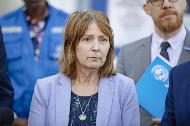 Kathleen Kavalec, ambasadoarea SUA în România, vizită la centrul Romexpo pentru refugiații ucraineni