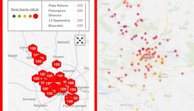 Poluare extremă în Bucureşti şi Ilfov în această dimineaţă. Aerlive: „Nicio zona nu a scapat de poluare”