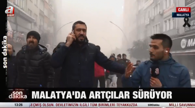 Transmisiune live din momentul cutremurului. Clădiri avariate s-au prăbușit în timpul replicilor, la Malatya