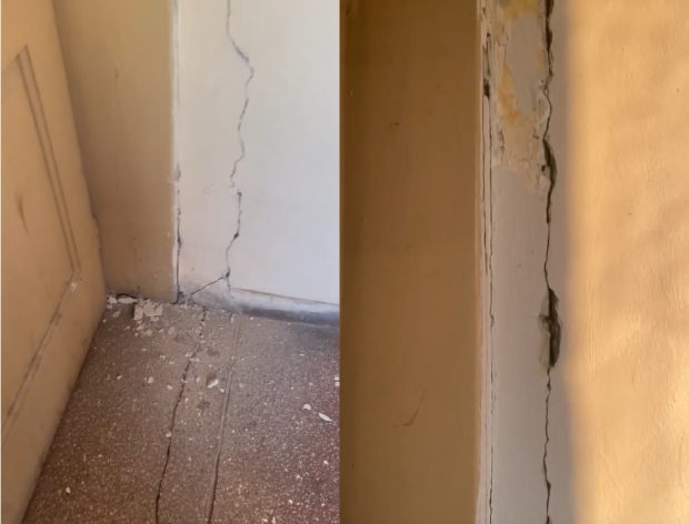 Pereți crăpați în urma cutremurului de ieri, în Gorj. „S-a mişcat toată clădirea, n-am mai trăit aşa ceva” | VIDEO