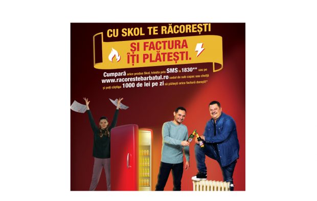 Skol dă premii de 1000 lei pe zi românilor pentru plata facturilor la utilități