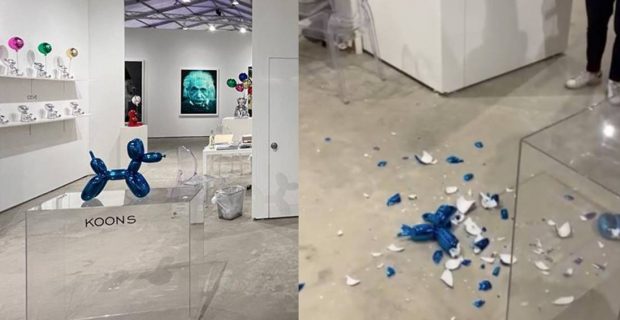 Sculptură de peste 40.000 de dolari, realizată de artistul Jeff Koons, spartă accidental de un colecționar, la o galerie din Miami