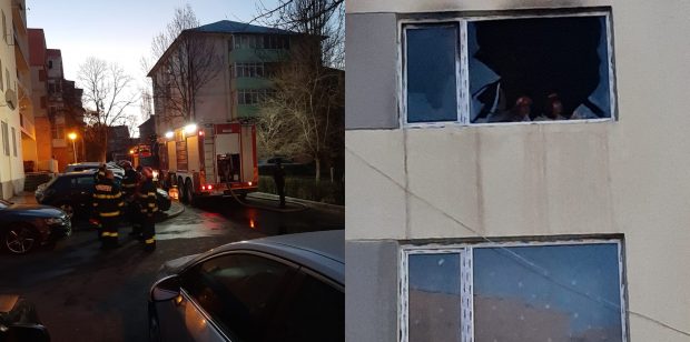 Incendiu într-un bloc din Craiova. 30 de oameni, evacuați de pompieri | VIDEO