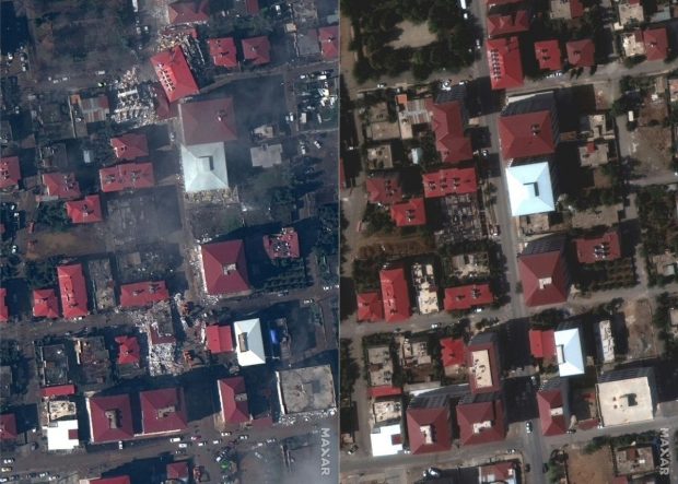 Amploarea distrugerilor din Turcia este vizibilă din satelit în imagini surprinse înainte și după cutremure