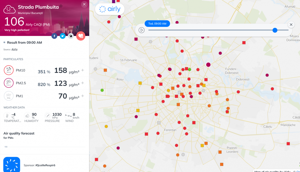 Poluare extremă în Bucureşti şi Ilfov marți dimineață. Aerlive: „Nicio zonă nu a scăpat”. Ce spune Garda de Mediu