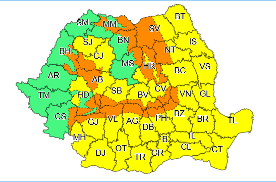 Avertizare meteo de vânt și viscol. Care sunt zonele vizate de cod portocaliu