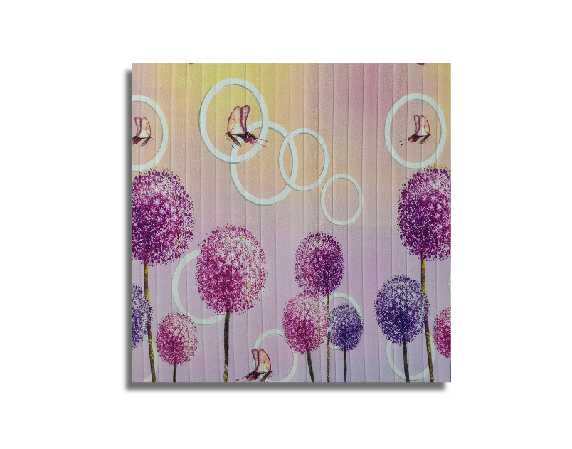 Tapet 3D Autoadeziv, design modern, ușor de curățat, 70x70cm, model flori, multicolor