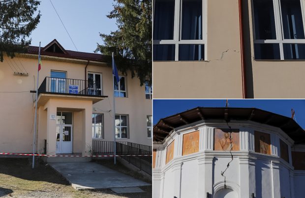 ȚARA LUCRULUI DEGEABA. O școală din Gorj, renovată în 2011 pe banii Băncii Mondiale, afectată sever de cutremurele recente. Se discută demolarea