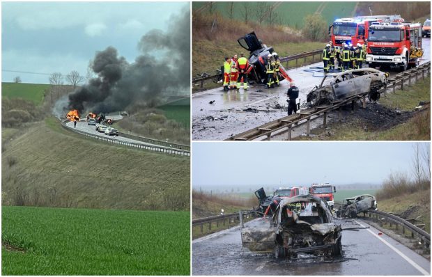 Cinci prieteni, toți 19 ani, au murit într-un Mercedes care a ars ca o torță, după ce l-a lovit un BMW, pe o șosea din Germania