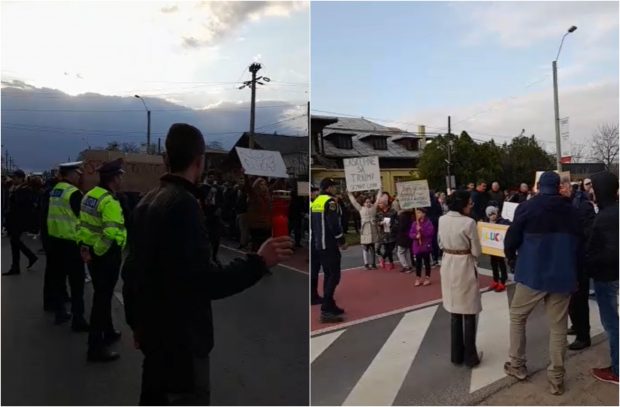 Noi proteste la Leţcani, unde un copil a fost omorât de un TIR. Unii localnici s-au îmbrâncit cu forţele de ordine