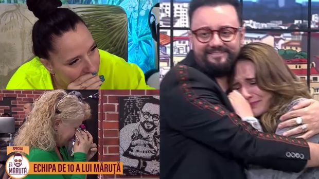 Echipa lui Măruță, în lacrimi la finalul unei emisiuni de dinainte de Paște. Ei au adus părinți care lucrează în străinătate ca să-și vadă copiii