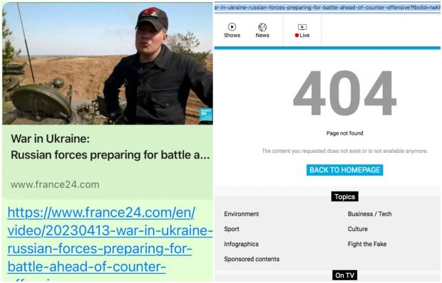 Postul de știri France 24 a publicat un reportaj despre cum se pregătesc soldații ruși de contraofensiva ucraineană, apoi l-a șters: „Un exemplu prost de așa-numit jurnalism neutru”