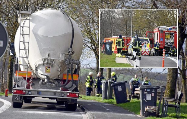 Șoferul român al unui camion siloz a fost prins când arunca cu lopata „o pulbere albă” în coșurile de gunoi din parcare. A fost dus imediat la spital, în Germania