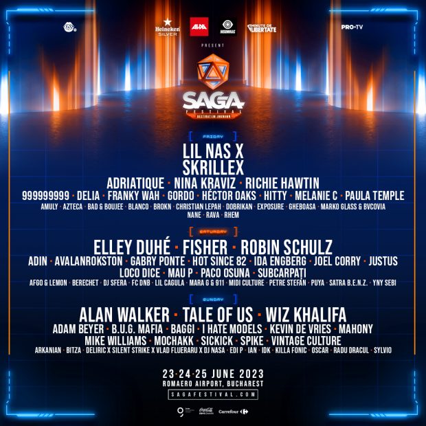 SAGA Festival anunță programul pe zile pentru cea de-a treia ediție: Robin Schulz, Elley Duhe și Vintage Culture printre artiștii care se alătură line-up-ului