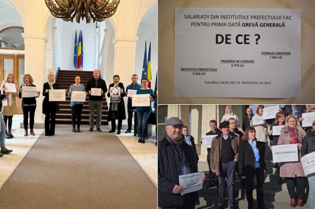 Grevă a angajaților din mai multe prefecturi din țară, nemulţumiţi din cauza salariilor. „Suntem la pământ, a mai venit şi inflaţia”
