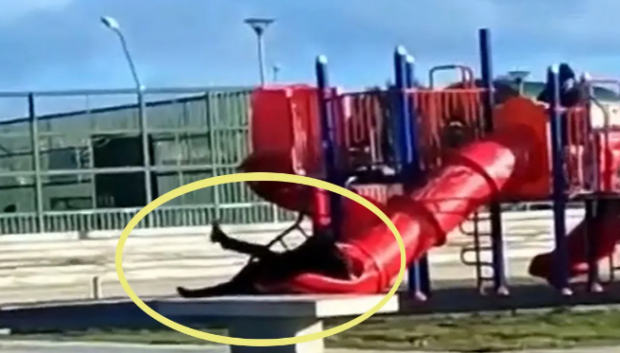 Imagini virale cu președintele chilian Gabriel Boric, rămas blocat într-un tobogan pentru copii: „Iese? Nu mai iese! Nu-mi vine să cred”