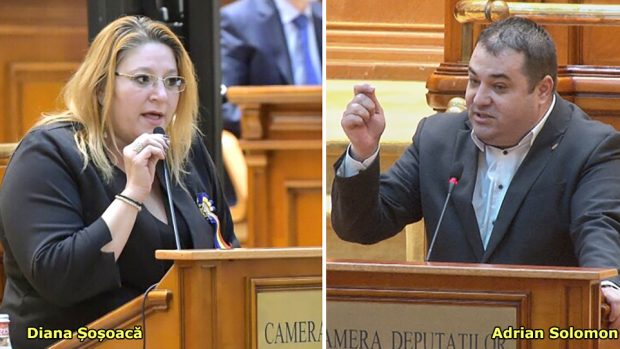 Scandal cu jigniri în Parlament, între deputatul Adrian Solomon și senatoarea Diana Șoșoacă: „Luați «dulapul» ăsta de aici!”/ „Nu ți-e rușine, mitocanule”