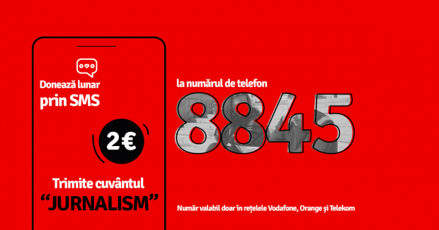 Poți susține redacția Libertatea printr-un SMS la 8845 cu textul JURNALISM