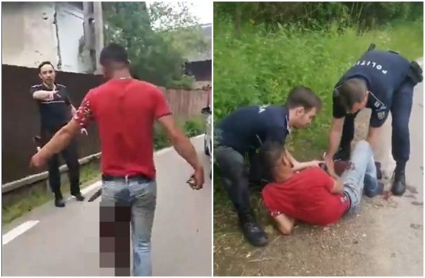 Intervenție încheiată cu focuri de armă în Cluj. Un tânăr a fost împușcat de polițiști în picior, suspectat de furt de lemne