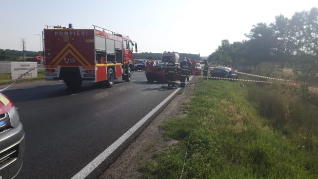 Accident mortal pe E70, între Alexandria și Vitănești. Două mașini făcute praf, un șofer a decedat pe loc