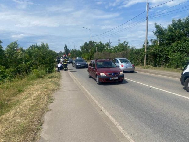 Un bărbat a căzut cu bicicleta în gol 9 metri de pe un pod din Hunedoara