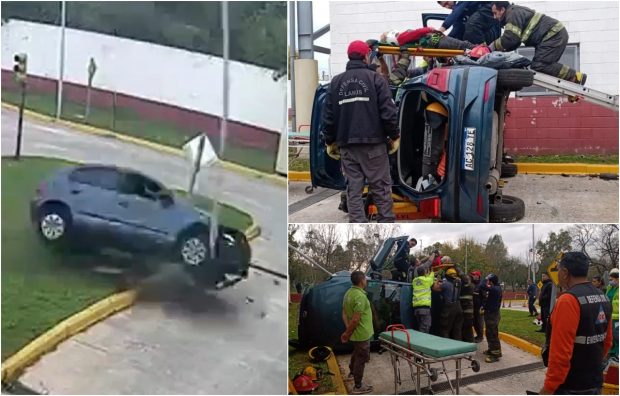 O femeie de 63 de ani s-a răsturnat cu mașina în timpul examenului pentru permis auto, într-un poligon din Argentina | VIDEO
