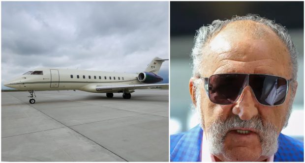 Ion Țiriac, pe noul aeroport din Brașov, la manșa avionului său. „A aterizat în cele mai bune condiții, acasă”